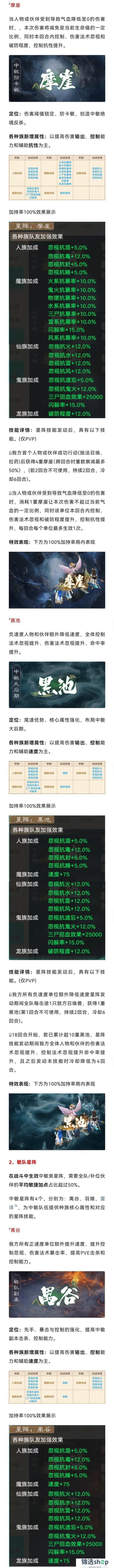 《大话西游》官方星阵情报第三期：星阵技能解读